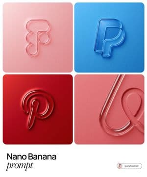 3D embossed brand logo on monochrome background