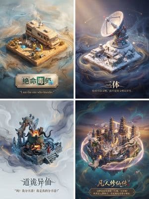 3D Diorama Poster for Film/Novel Scenes