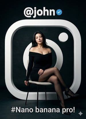 Fashion Portrait with TikTok Frame Overlay