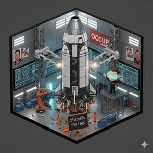 Isometric 3D Tony Stark Workshop Cube