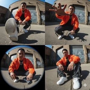 High-Fashion Streetwear Editorial (Multi-Panel, Identity Lock)