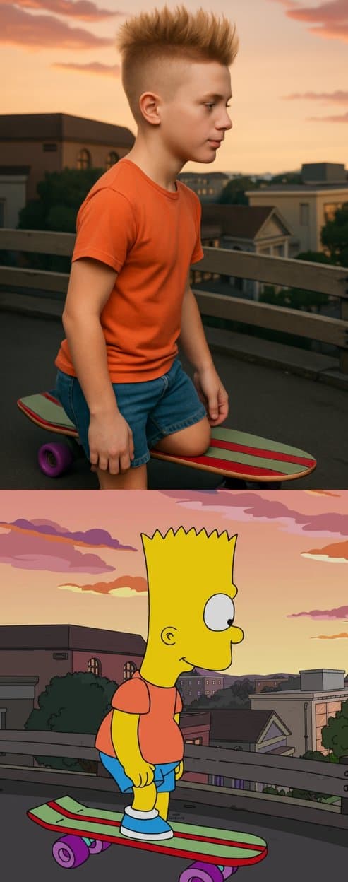 卡通角色转换成超写实人类